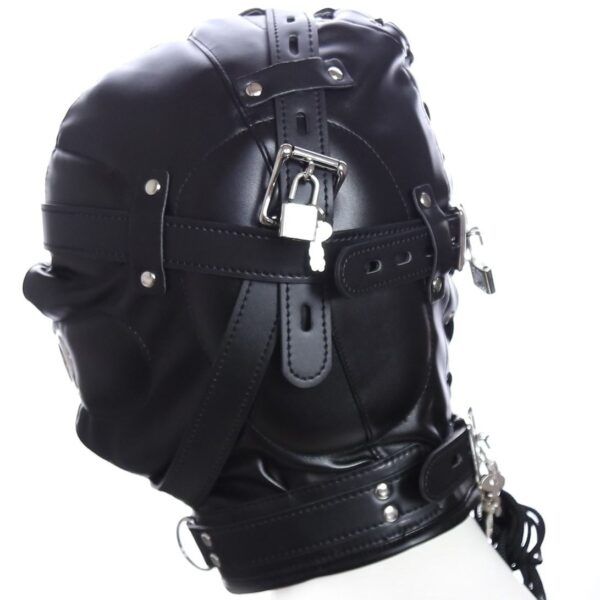 Banoch Foraminis Hood Black Zwart masker van PU Leer 987101711 4 Banoch Foraminis Hood Black Zwart masker van PU Leer 987101711 4
