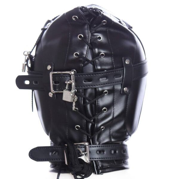 Banoch Foraminis Hood Black Zwart masker van PU Leer 987101711 5 Banoch Foraminis Hood Black Zwart masker van PU Leer 987101711 5