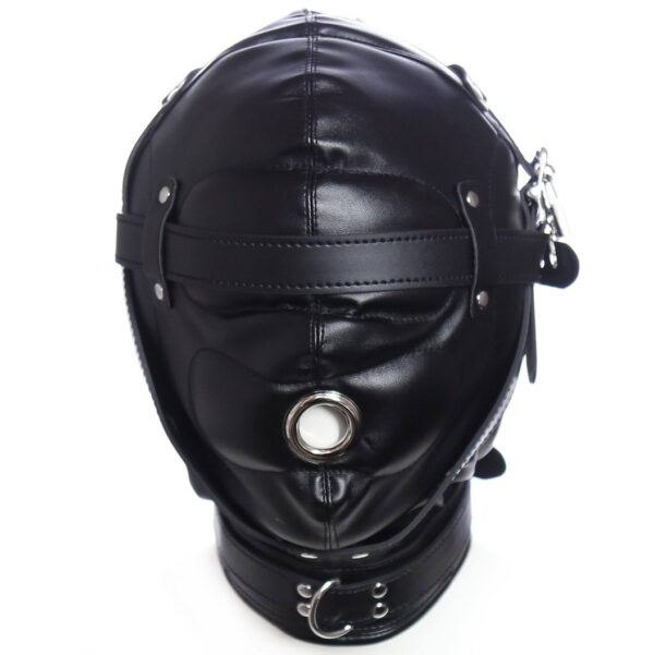 Banoch Foraminis Hood Black Zwart masker van PU Leer 987101711 Banoch Foraminis Hood Black Zwart masker van PU Leer 987101711