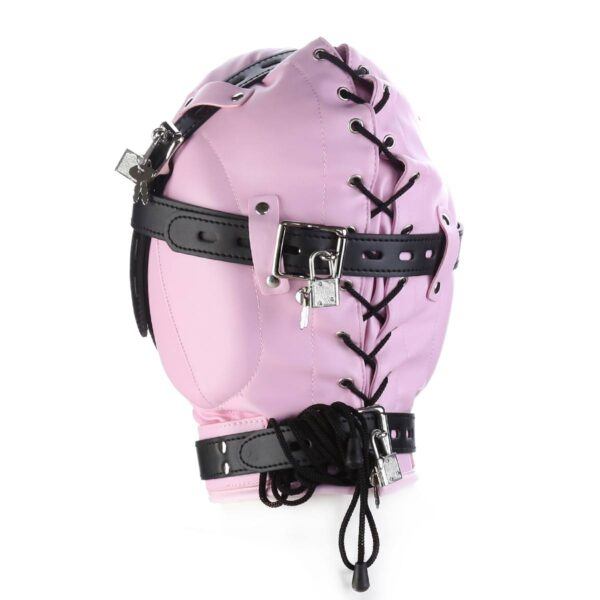 Banoch Foraminis Hood Pink Black RozeZwart masker van PU Leer 987101713 5 Banoch Foraminis Hood Pink Black RozeZwart masker van PU Leer 987101713 5