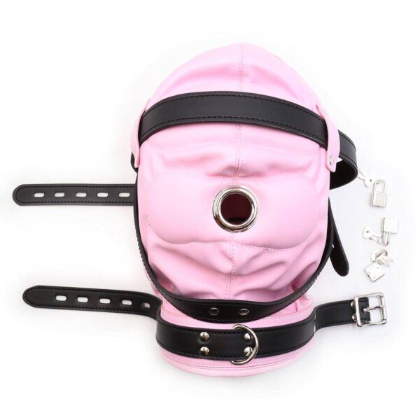 Banoch Foraminis Hood Pink Black RozeZwart masker van PU Leer 987101713 6 Banoch Foraminis Hood Pink Black RozeZwart masker van PU Leer 987101713 6