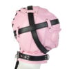 Banoch Foraminis Hood Pink Black bondagemasker roze zwart van PU Leer 98710713 2 Banoch Foraminis Hood Pink Black bondagemasker roze zwart van PU Leer 98710713 2