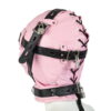 Banoch Foraminis Hood Pink Black bondagemasker roze zwart van PU Leer 98710713 3 Banoch Foraminis Hood Pink Black bondagemasker roze zwart van PU Leer 98710713 3