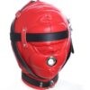 Banoch Foraminis Hood Red Black RoodZwart masker van PU Leer 987101712 2