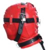 Banoch Foraminis Hood Red Black RoodZwart masker van PU Leer 987101712 4