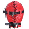Banoch Foraminis Hood Red Black RoodZwart masker van PU Leer 987101712 5