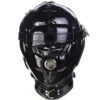 Banoch Foraminis Hood Shiny Black Zwart glans masker van PU Leer 987101710