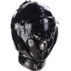 Banoch Foraminis Hood Shiny Black Zwart glans masker van PU Leer 987101710 3