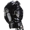 Banoch Foraminis Hood Shiny Black Zwart glans masker van PU Leer 987101710 4