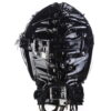Banoch Foraminis Hood Shiny Black Zwart glans masker van PU Leer 987101710 5