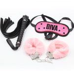 Banoch La Diva hot pink bondage blindoek zweepje en handdboeien 987101681
