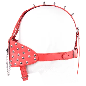 Banoch Mask Punk Stopper Red rood pu leer masker 987101707