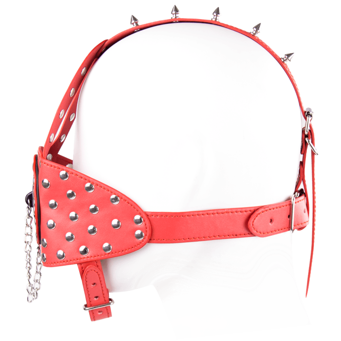 Banoch Mask Punk Stopper Red rood pu leer masker 987101707