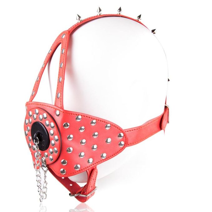 Banoch Mask Punk Stopper Red rood pu leer masker 987101707