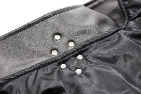 Banoch Open Breast Straight Jacket Black pu Leer dwangbuis bondage Zwart 987101725 11