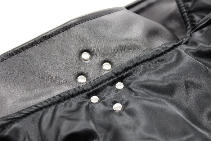 Banoch Open Breast Straight Jacket Black pu Leer dwangbuis bondage Zwart 987101725 11
