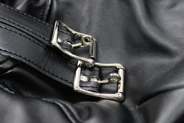 Banoch Open Breast Straight Jacket Black pu Leer dwangbuis bondage Zwart 987101725 13