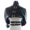 Banoch Open Breast Straight Jacket Black pu Leer dwangbuis bondage Zwart 987101725 4
