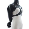 Banoch Open Breast Straight Jacket Black pu Leer dwangbuis bondage Zwart 987101725 7