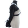 Banoch Open Breast Straight Jacket Black pu Leer dwangbuis bondage Zwart 987101725 8
