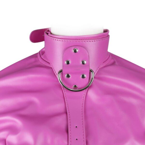 Banoch Open Breast Straight Jacket Pink pu leer dwangbuis bondage Roze 987101727 7 Banoch Open Breast Straight Jacket Pink pu leer dwangbuis bondage Roze 987101727 7