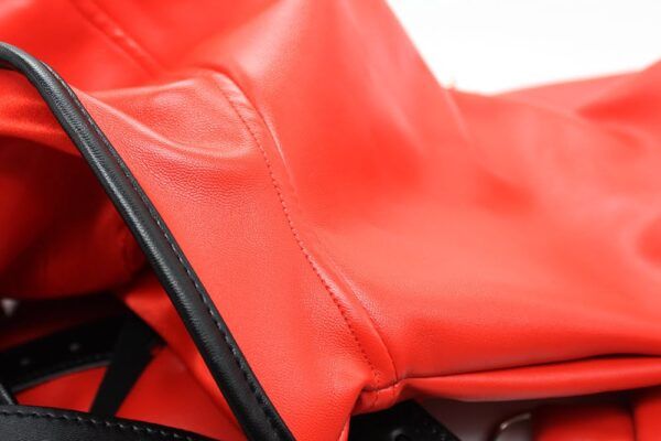 Banoch Open Breast Straight Jacket Red pu Leer dwangbuis bondage Rood 987101726 8