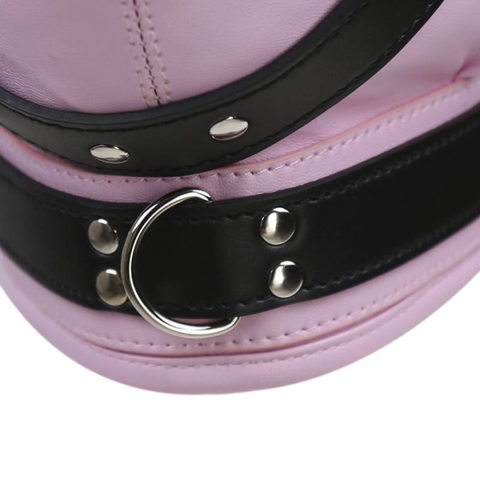 Banoch Reticent Hood BlackPink ZwartRoze masker van pu Leer 987101720 10