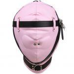 Banoch Reticent Hood BlackPink ZwartRoze masker van pu Leer 987101720