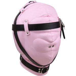 Banoch Reticent Hood BlackPink ZwartRoze masker van pu Leer 987101720 2