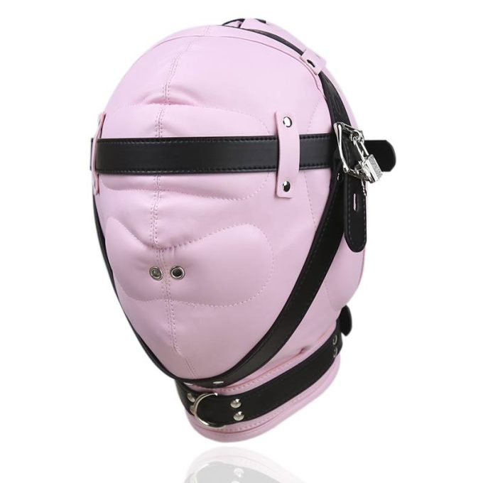 Banoch Reticent Hood BlackPink ZwartRoze masker van pu Leer 987101720 3