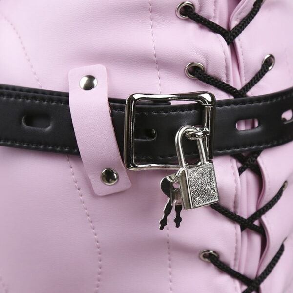 Banoch Reticent Hood BlackPink ZwartRoze masker van pu Leer 987101720 6 Banoch Reticent Hood BlackPink ZwartRoze masker van pu Leer 987101720 6