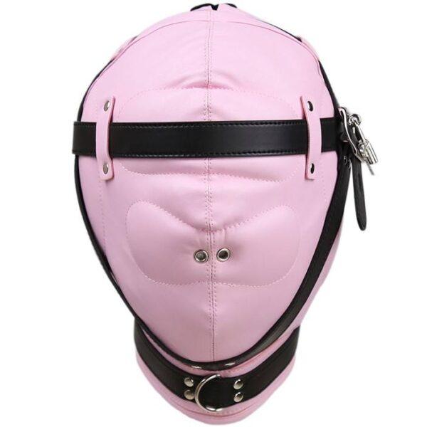 Banoch Reticent Hood BlackPink ZwartRoze masker van pu Leer 987101720 Banoch Reticent Hood BlackPink ZwartRoze masker van pu Leer 987101720