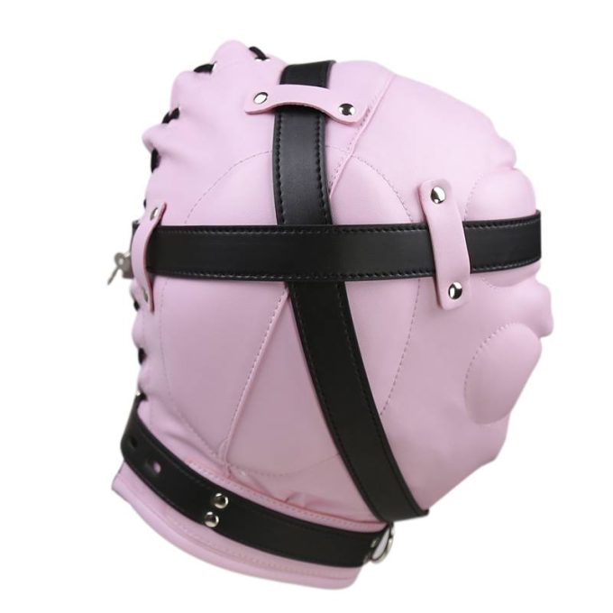Banoch Reticent Hood BlackPink ZwartRoze masker van pu Leer 987101720 9