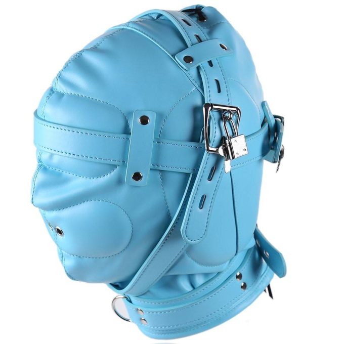 Banoch Reticent Hood Blue Blauw masker van pu Leer 987101722 2 Banoch Reticent Hood Blue Blauw masker van pu Leer 987101722 2