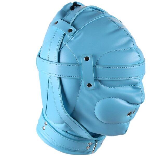 Banoch Reticent Hood Blue Blauw masker van pu Leer 987101722 3 Banoch Reticent Hood Blue Blauw masker van pu Leer 987101722 3