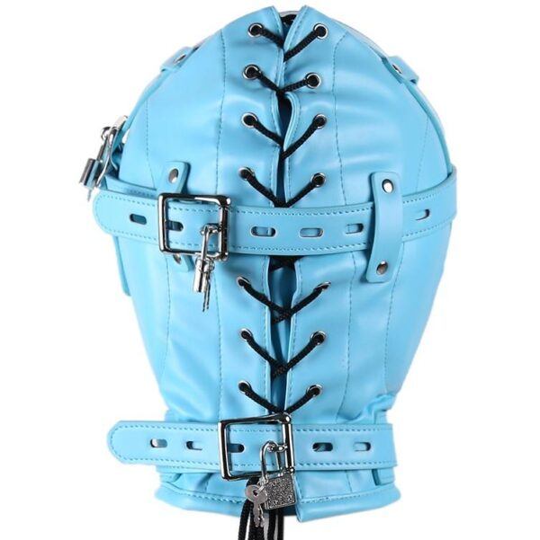 Banoch Reticent Hood Blue Blauw masker van pu Leer 987101722 4 Banoch Reticent Hood Blue Blauw masker van pu Leer 987101722 4