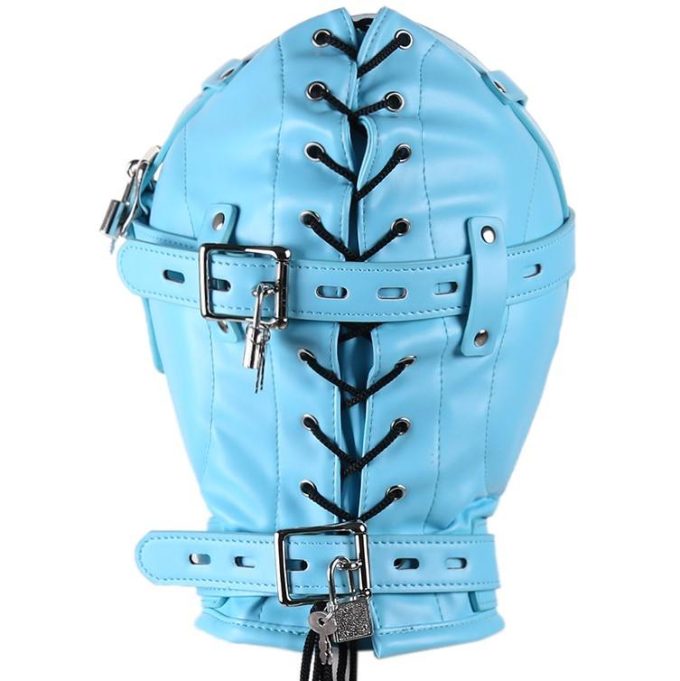 Banoch Reticent Hood Blue Blauw masker van pu Leer 987101722 4 Banoch Reticent Hood Blue Blauw masker van pu Leer 987101722 4