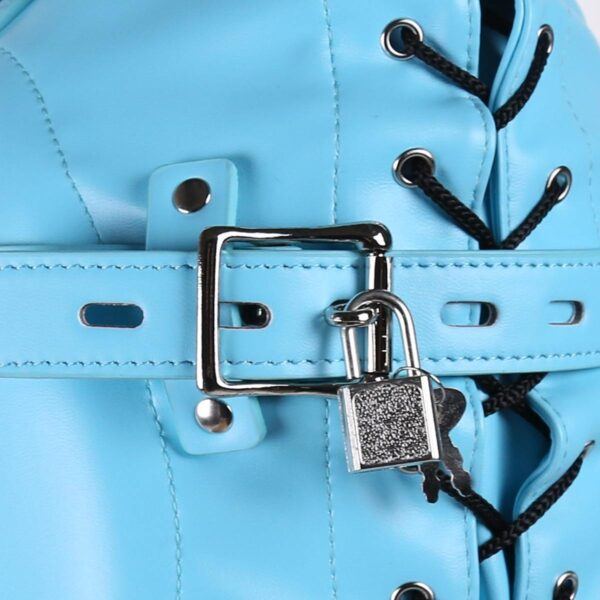 Banoch Reticent Hood Blue Blauw masker van pu Leer 987101722 6 Banoch Reticent Hood Blue Blauw masker van pu Leer 987101722 6