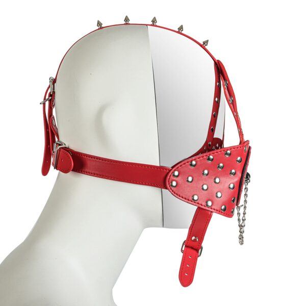Banoch bondagemasker rood punk met spikes 987101707 3 Banoch bondagemasker rood punk met spikes 987101707 3