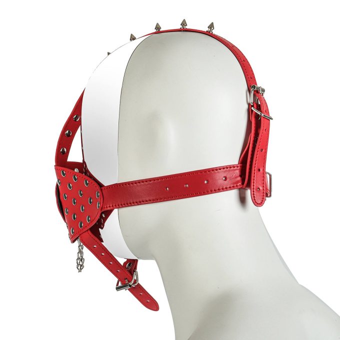 Banoch bondagemasker rood punk met spikes 987101707 4
