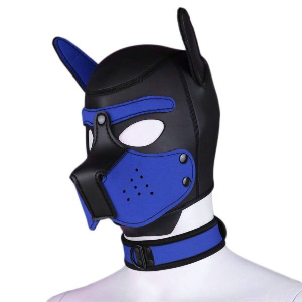 Banoch Lindo Perrito Azul Neoprene hondenmasker puppy play van blauw neopreen 2