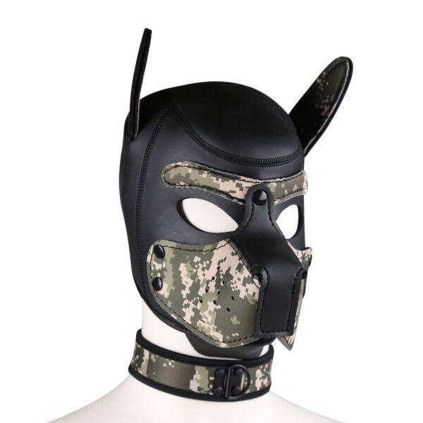 Banoch Lindo Perrito camuflaje Neoprene dogmask puppy play camouflage neoprene