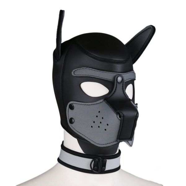 Banoch Lindo Perrito gris Neoprene dog mask puppy play grey neoprene