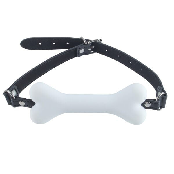 Banoch   Mouthgag bone   siliconen gag bot   honden bot wit   puppy play (2)