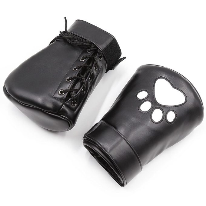 Banoch Perrito Mittones dog paws mittens bondage PU Leer Wit Voetje 987101746 3