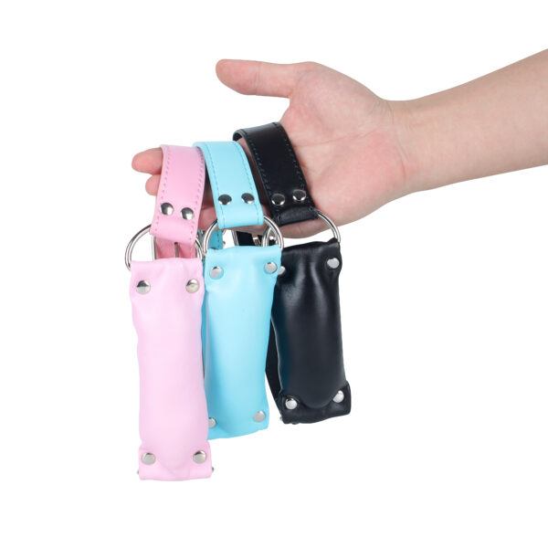 Banoch   Bit gag soft straight   bitgag van imitatieleer meerdere kleuren  hangend in hand