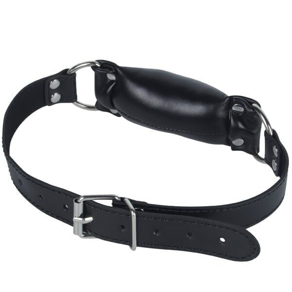 Banoch   Bit gag soft straight black   bitgag van imitatieleer zwart   (2)