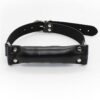 Banoch Bit gag soft straight black bitgag van imitatieleer zwart bdsm