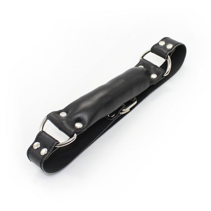 Banoch Bit gag soft straight black bitgag van imitatieleer zwart bdsm 5