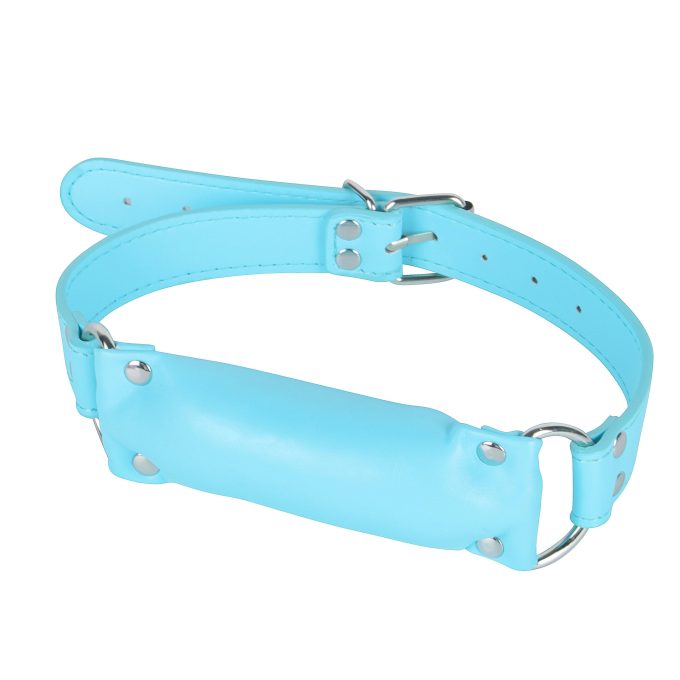 Banoch   Bit gag soft straight blue   bitgag van imitatieleer blauw (1)